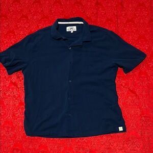 Free Planet Blue Casual Button Down Shirt - XL